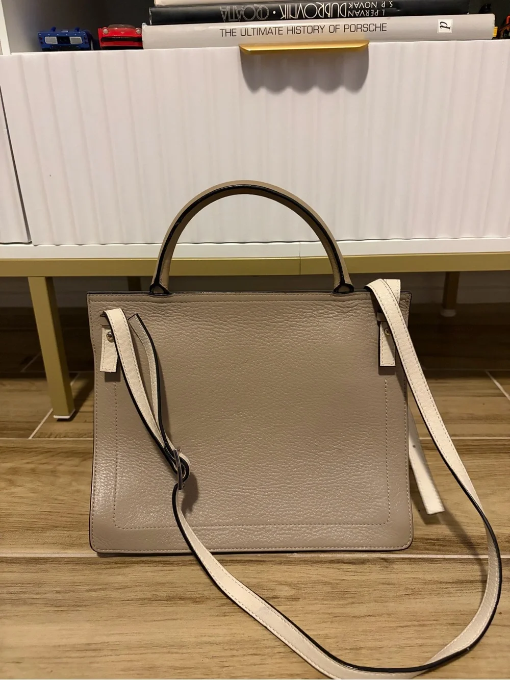 OAD New York Leather Prism Satchel Convertible Crossbody Shoulder Bag Tricolor